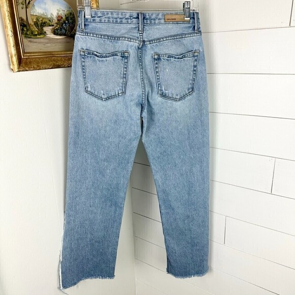 Grlfrnd Maran Wide Leg Jeans in Archaic Tulip Raw Hem Size 25 - Picture 5 of 13